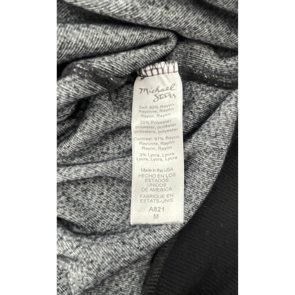 Michael Stars Women's Medium Black Crushed Velvet Long Sleeve Top Luxe Feel - Picture 7 of 11